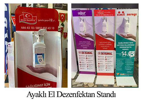 Ayaklı El Dezenfektan Standı